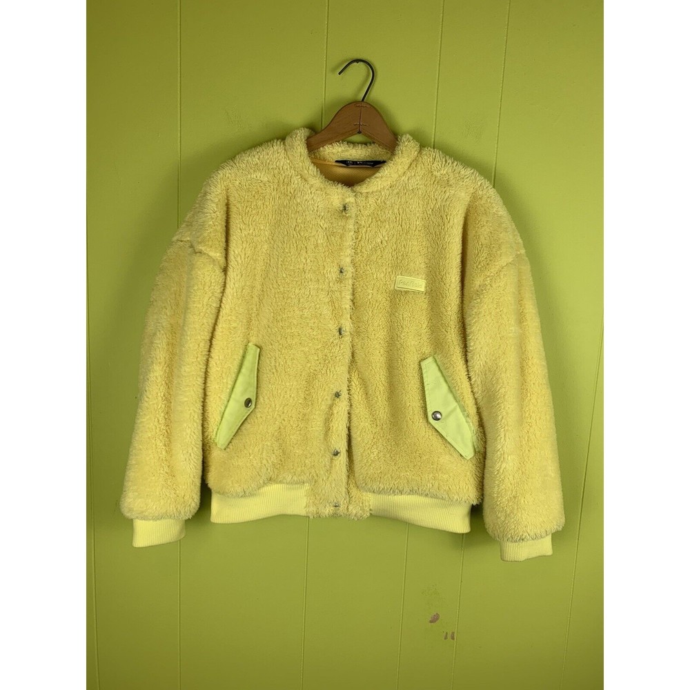 Penfield Womens Yellow Sherpa Pile Cropped Jacket Size XS